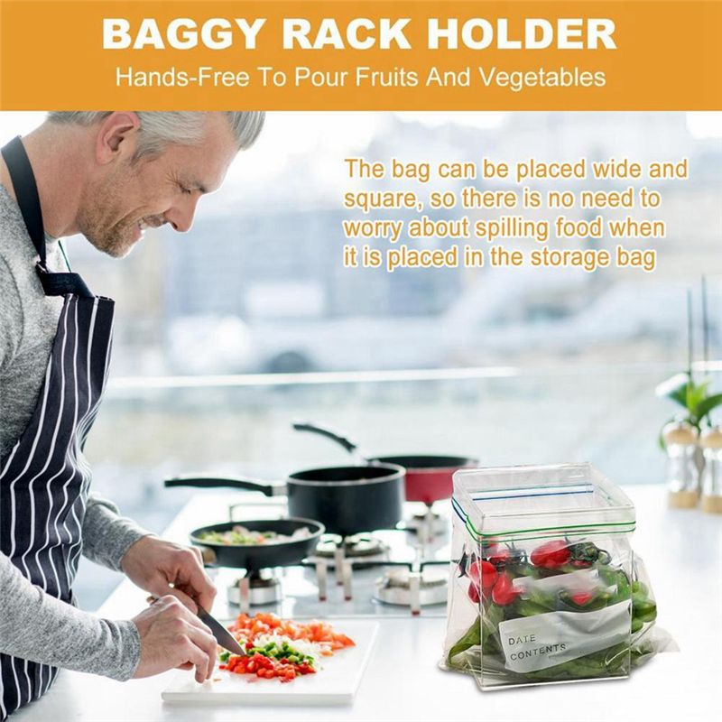 Food Storage Bag - SUPERSALE Fermuarlı Kapatmalı Poşet Tutucu Mutfak