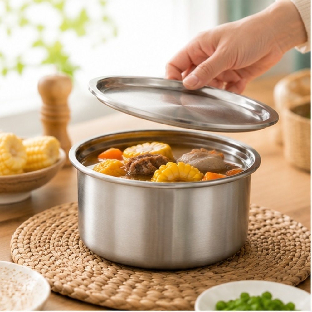 Food Storage Meals - 304 Paslanmaz Çelik Kapaklı Ramekin, Buharda