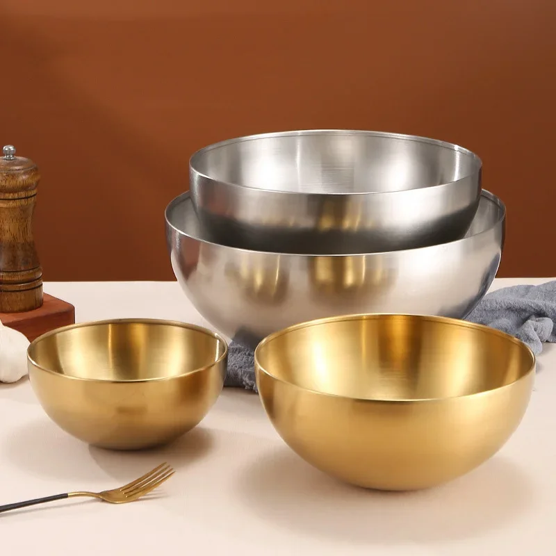 Food Storage Meals - Kalın Paslanmaz Çelik Meyve Salatası Kaseleri