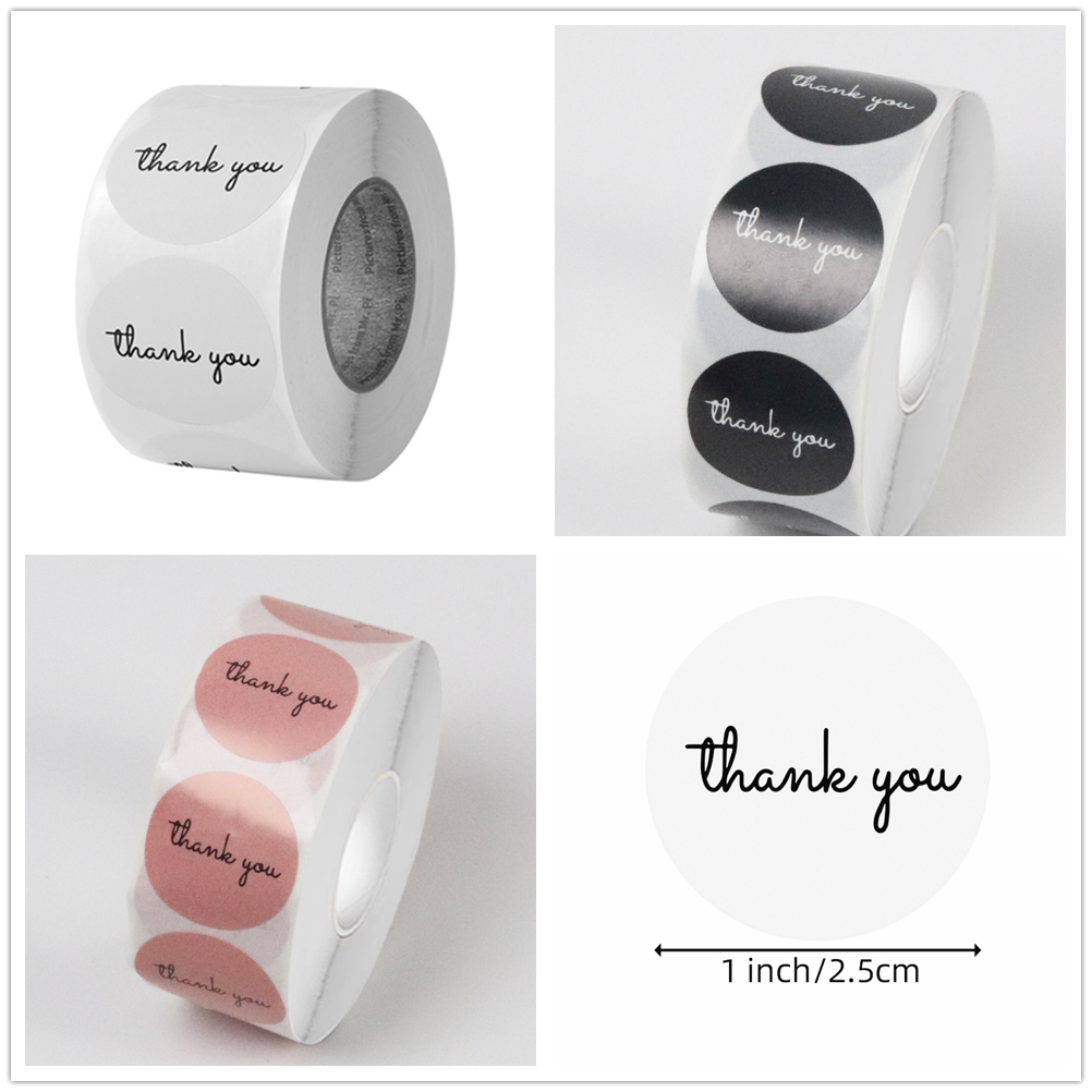 Food Storage Labels - 500 Teşekkür Ederiz Etiket Rulosu 25mm