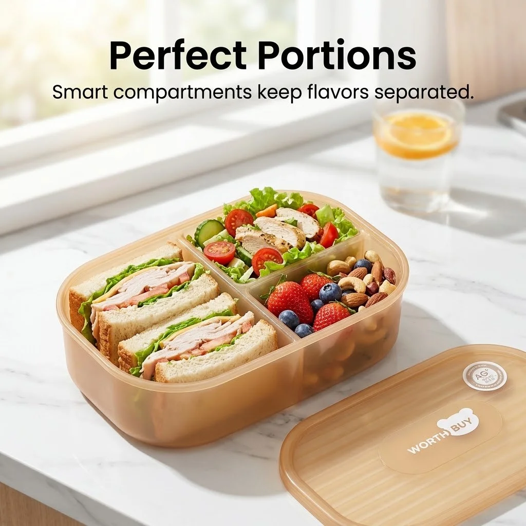 Çıkarılabilir Plastik Bento Ku - Food Storage With Dividers incelemesi ve fiyatı
