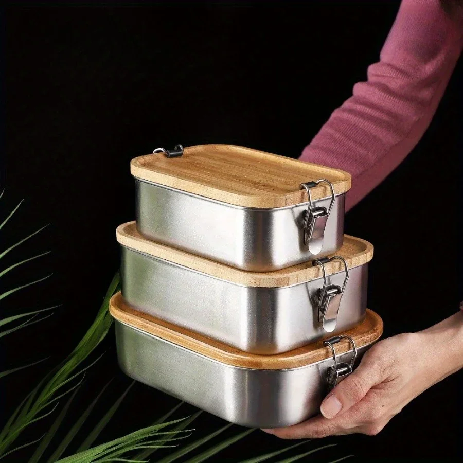 Yeni 304 Paslanmaz Çelik Bambu - Food Storage Oven Safe incelemesi ve fiyatı