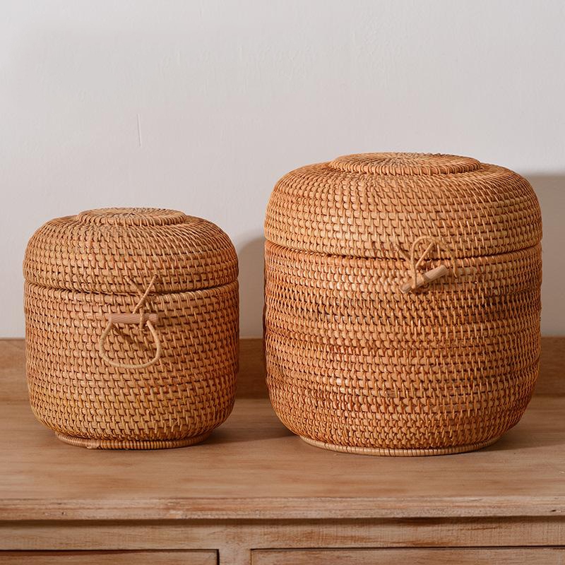 Handwoven Rattan çay saklama k - Food Storage With Dividers incelemesi ve fiyatı