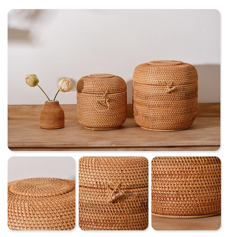 Handwoven Rattan çay saklama k - Food Storage With Dividers incelemesi ve fiyatı
