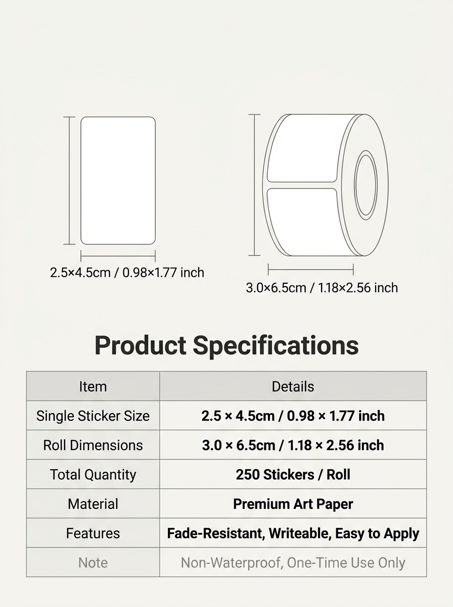 250 Adet/Rulo Adı Depolama Kit - Food Storage Labels incelemesi ve fiyatı